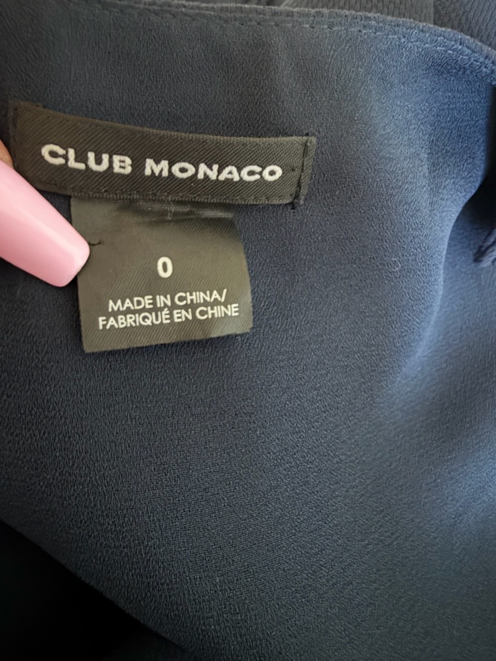 Club Monaco Lindsey navy Blue open back Romper - Picture 4 of 5